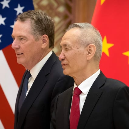 US Trade Representative Robert Lighthizer and Chinese Vice-Premier Liu He chat at the Diaoyutai State Guesthouse in Beijing. Lighthizer, a lawyer with decades of experience in both international trade law and Republican politics, has long been a critic of Chinese trade practices. Photo: AFP