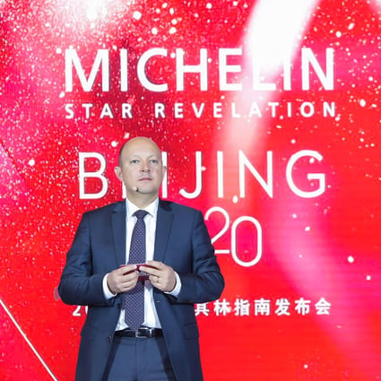 Michelin China president Kamran-Charles Vossoughi at the announcement ceremony in Beijing for the city’s first Michelin guide.