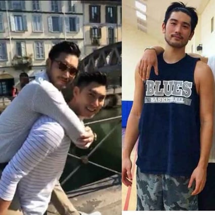 The late Godfrey Gao (left in both photos) died two days before he was supposed to be James Mao’s groomsman, at his wedding on November 29. Photo: Facebook/James Mao