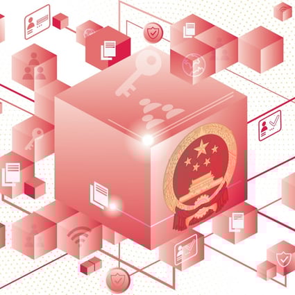 Xi Jinping told the Communist Party elite he wanted China to be a ‘rule maker’ on blockchain technology. Illustration: SCMP