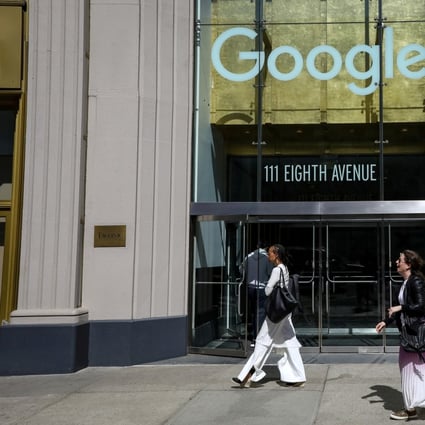 People pass by an entrance to Google offices in New York, US, June 4, 2019. Photo: Reuters