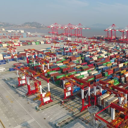 Phase IV of the Yangshan Deep Water Port in Shanghai on July 25, 2018. Photo: Xinhua