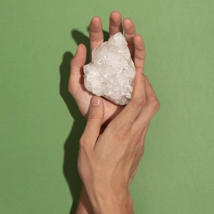 Crystal white quartz cluster is used by spiritual practitioners to enhance the effectiveness of their meditation techniques. Photo: OMSA