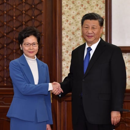 Carrie Lam met President Xi Jinping for the second time in two months. Photo: Pool