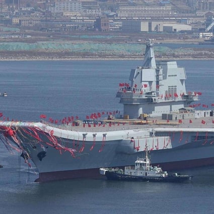 The Shandong, commissioned on Tuesday, will be based in China’s far south. Photo: ifeng