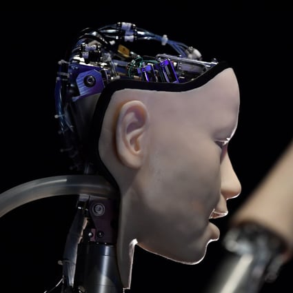 In this file photo taken on May 15, 2019, an AI robot titled “Alter 3: Offloaded Agency,” is pictured during a photocall to promote the forthcoming exhibition entitled “AI: More than Human”, at the Barbican Centre in London. Photo: AFP