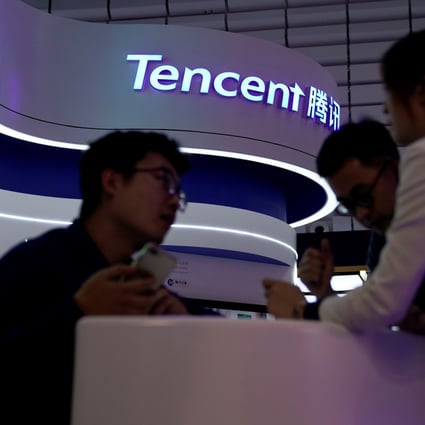 A Tencent sign is seen at the World Internet Conference in Wuzhen, China on October 20, 2019. File photo: Reuters