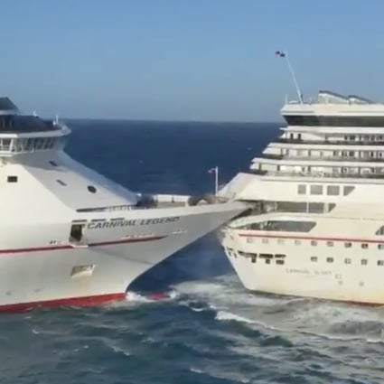 Six injured as giant cruise ships collide off Mexico | South China ...