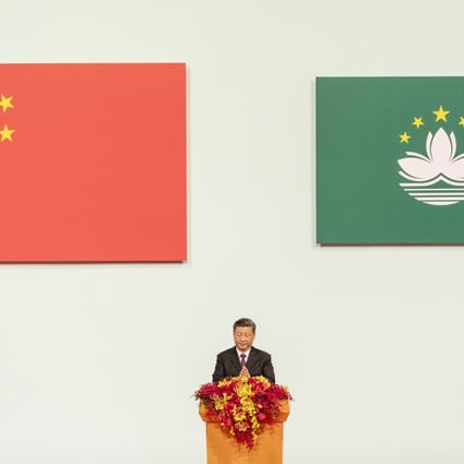 Xi Jinping gives a speech during an inauguration ceremony in Macau, China. Photo: Bloomberg