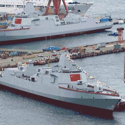 China launches its sixth Type 055 destroyer as its overseas ambitions increase. Photo: Handout
