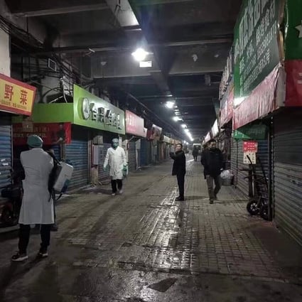 Wuhan’s Huanan seafood market, where most of the mystery viral pneumonia cases have originated. Photo: Handout