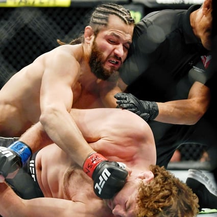 Jorge Masvidal knocks out then-welterweight contender Ben Askren in a record five seconds, the fastest knockout in UFC history. Photo: USA Today