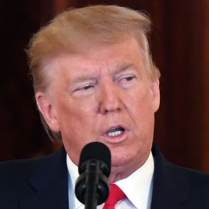 US President Donald Trump speaks about the situation with Iran in the White House on Wednesday. Photo: AFP