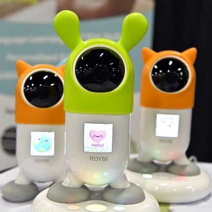 Roybi robots are displayed at the Roybi booth during a press event for CES 2020 at the Mandalay Bay Convention Centre on January 5 in Las Vegas. Photo: Agence France-Presse