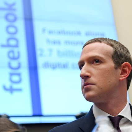 Facebook chairman and CEO Mark Zuckerberg testifies at a House Financial Services Committee hearing in Washington, US. File photo: Reuters