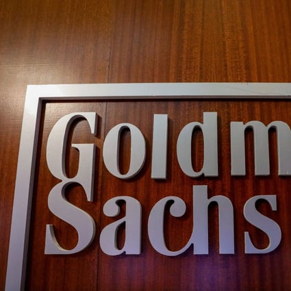 FILE PHOTO: The Goldman Sachs company logo is seen in the company's space on the floor of the New York Stock Exchange in April 2018. Photo: Reuters