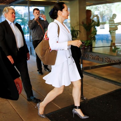 Huawei chief financial officer Meng Wanzhou arrives at court in Vancouver last September. Photo: Reuters