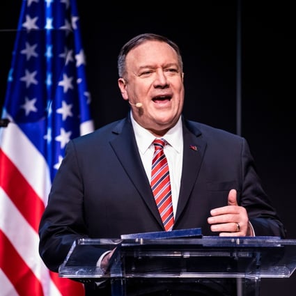 US Secretary of State Mike Pompeo delivers remarks to attendees during an event at the Commonwealth Club in San Francisco, California on January 13, 2020. Photo: AFP