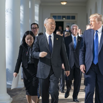 Vice-Premier Liu He (left) said the phase one deal he signed with US President Donald Trump will allow China to carry out domestic economic reform. Photo: DPA