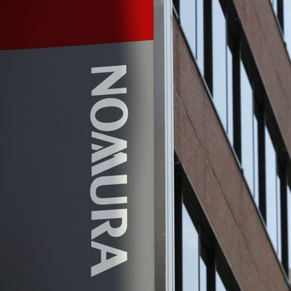 A sign of Nomura outside a branch in Yokohama, Japan. Photo: Reuters