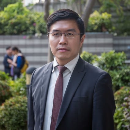 Au Nok-hin is standing trial on two counts of assault at Kowloon City Court. Photo: Brian Wong