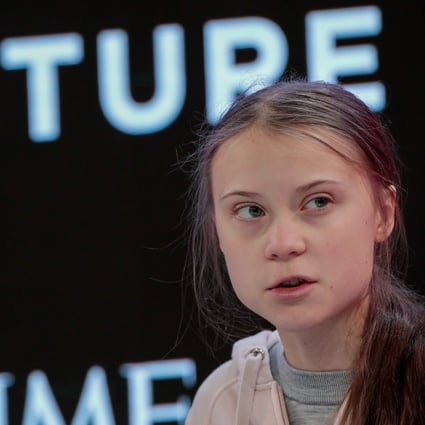 Greta Thunberg, climate activist, speaks during a panel session on the opening day of the World Economic Forum in Davos. Photo: Bloomberg