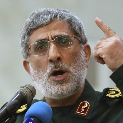 General Esmail Ghaani speaks in a meeting just outside Tehran, Iran, in May 2017. He has since been named as the new head of the country’s Quds Force. Photo: Tasnim News Agency via AP