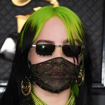 Going viral: Billie Eilish is all Gucci at the Awards, from nails face – the singer wears a mask | China Morning Post
