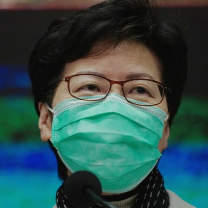 Chief Executive Carrie Lam has hit back at misinformation surrounding the city’s response to the coronavirus. Photo: Robert Ng