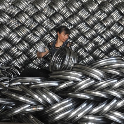 China’s industrial profits – the money made by its largest industrial firms – fell by 3.3 per cent in the whole of 2019. Photo: Reuters