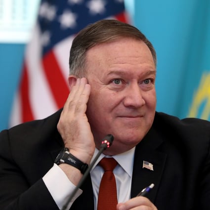 US Secretary of State Mike Pompeo attends a joint press conference with Kazakh Foreign Minister Mukhtar Tleuberdi in Nur-Sultan, Kazakhstan, on February 2. Photo: EPA-EFE