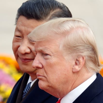 US President Donald Trump takes part in a welcome ceremony with China’s President Xi Jinping in Beijing in November 2017. Photo: Reuters