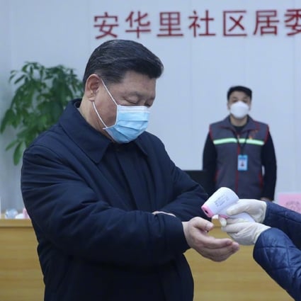 Chinese President Xi Jinping visits the Anhuali neighbourhood in Beijing on Monday. Photo: Xinhua