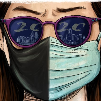 Hard-core activists back off but coronavirus helping to maintain momentum of city’s anti-government movement. Illustration: Lau Ka-kuen
