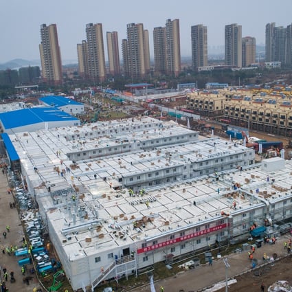 The Huoshenshan (Fire God Mountain) Hospital in Wuhan was built in 10 days to help battle against the novel strain of coronavirus. Photo: Xinhua