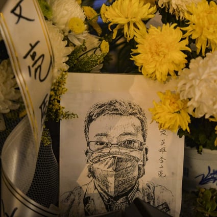 A group of Chinese scholars have urged the government to apologise for the death of Dr Li Wenliang. Photo: EPA-EFE