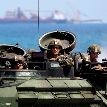 US Marines seen during amphibious landing exercises at a military camp in Zambales province on April 11, 2019. File photo: Reuters