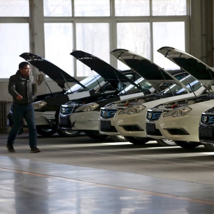 Policymakers have been discussing the possibility of extending subsidies for electric cars after China’s first annual decline in sales of new energy vehicles. Photo: Reuters