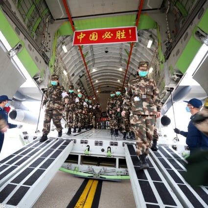 The Chinese air force has been pressed into service delivering medical supplies during the outbreak, but arms production is returning to normal. Photo: Reuters