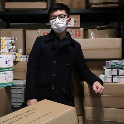 Joshua Wong has accused the government of not doing its job properly to overcome obstacles when buying surgical masks. Photo: Edmond So