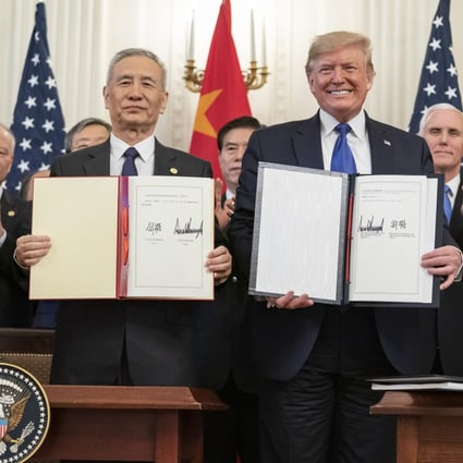 China and the United States signed the phase one trade deal in January. Photo: DPA