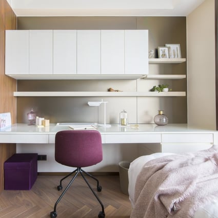 A multitasking table in the bedroom by Liquid Interiors. Photo: courtesy of Liquid Interiors