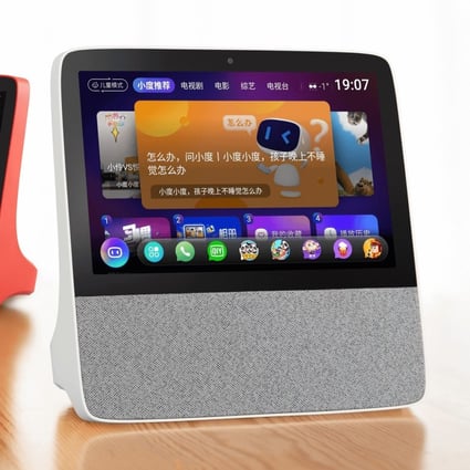 Baidu’s newest smart speaker, the Xiaodu Zaijia X8, was launched in December. Baidu, Alibaba Group Holding and Xiaomi Corp are three of the world’s biggest vendors of smart speakers. Photo: Handout