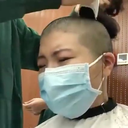 Hospitals said women nurses were “willing” to have their heads shaved to help control the spread of the disease, according to reports. Photo: Handout