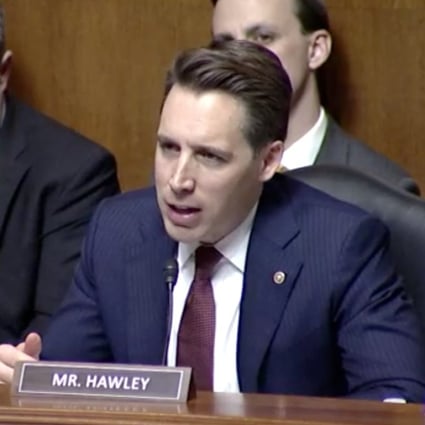 US Senator Josh Hawley said he will introduce legislation banning federal employees from using social media app TikTok on their devices. Photo: United States Senate
