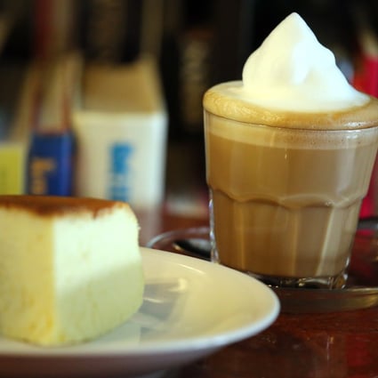 For illustration: coffee and cake in front of a shelf of books at a bookstore. Photo: SCMP / Dickson Lee