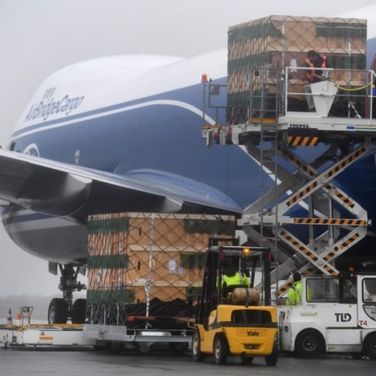 The number of freighter arrivals in China has increased in recent weeks as factories resumed production. Photo: AFP