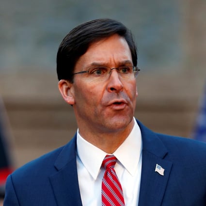 US defence secretary Mark Esper said the country “will not tolerate attacks against our people, our interests, or our allies”, after the military launched air strikes in retaliation for the deaths of three soldiers in a rocket attack on Wednesday. Photo: Reuters
