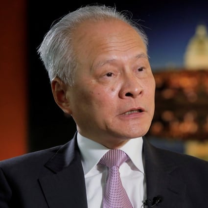 Cui Tiankai, China’s ambassador to the United States, was summoned to the US State Department on Friday. Photo: Reuters