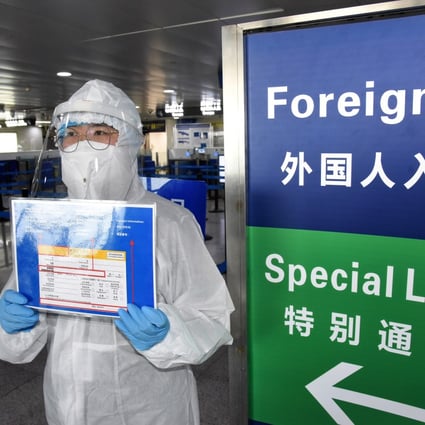 Travellers arriving from overseas are now subject to strict quarantine rules in Beijing and Hong Kong in a bid to prevent a second wave of the coronavirus pandemic. Photo: Xinhua